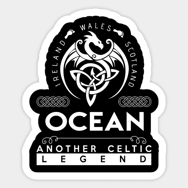 Ocean Name T Shirt - Another Celtic Legend Ocean Dragon Gift Item Sticker by harpermargy8920